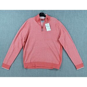 Tommy Bahama Sweater Men's S Red Island Zone CoolMax 1/2 Zip Pullover NWT